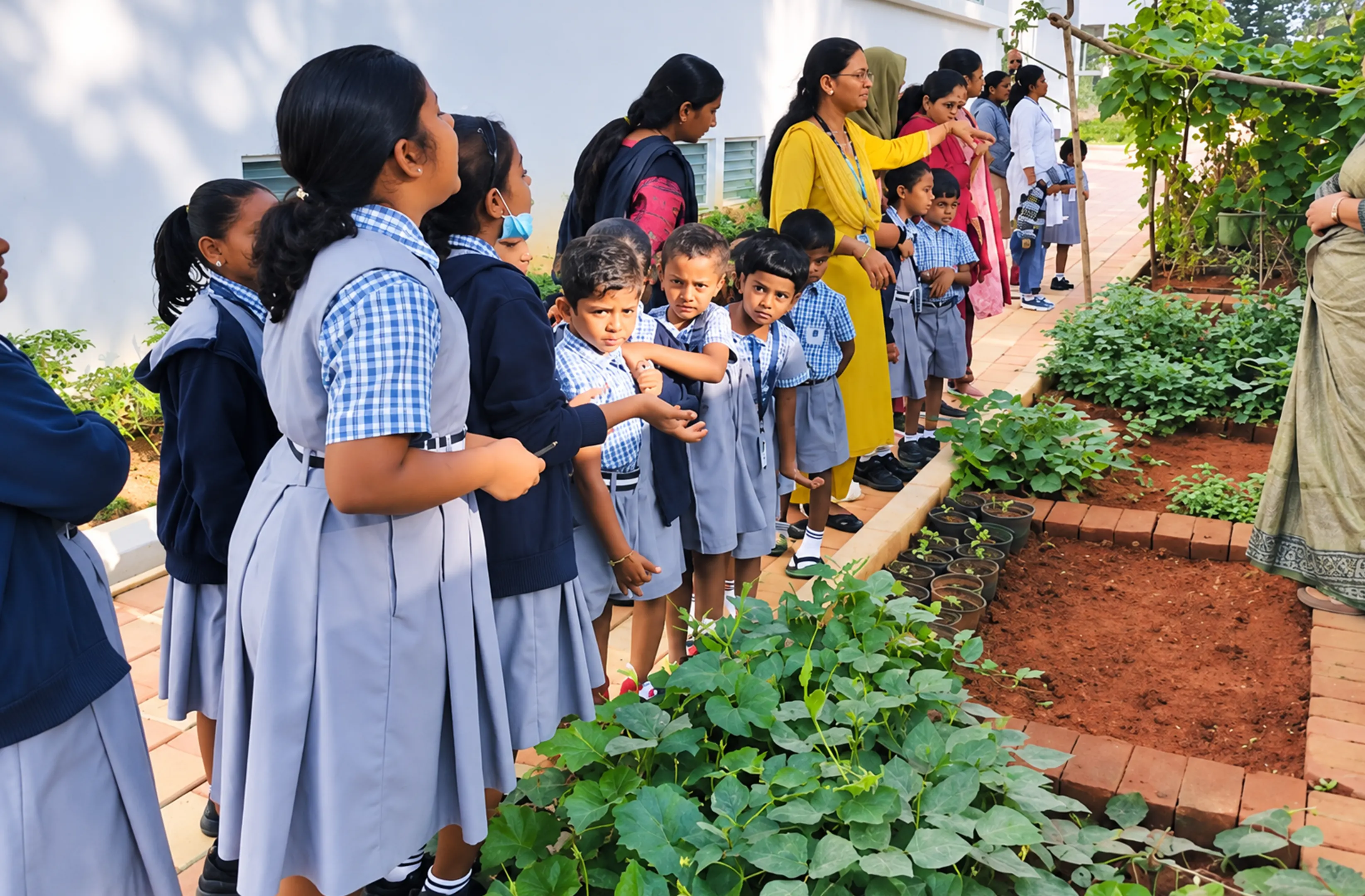 Vegetable garden - experiential learning at Koshys Global Academia