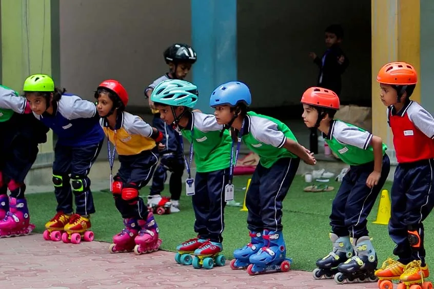 Students taking part in a school celebration